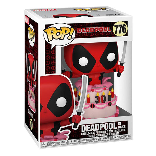 Marvel Deadpool 30th Anniversary Funko POP! Vinyl Figure 776 Deadpool in Cake 9 cm