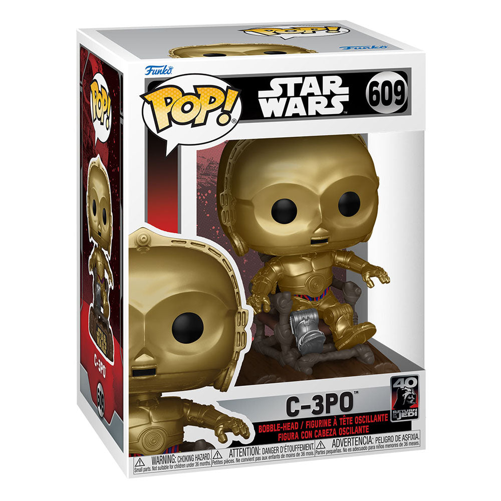 Star Wars Return of the Jedi 40th Anniversary Funko POP! Vinyl Figure 09 C-3P0 in chair 9 cm