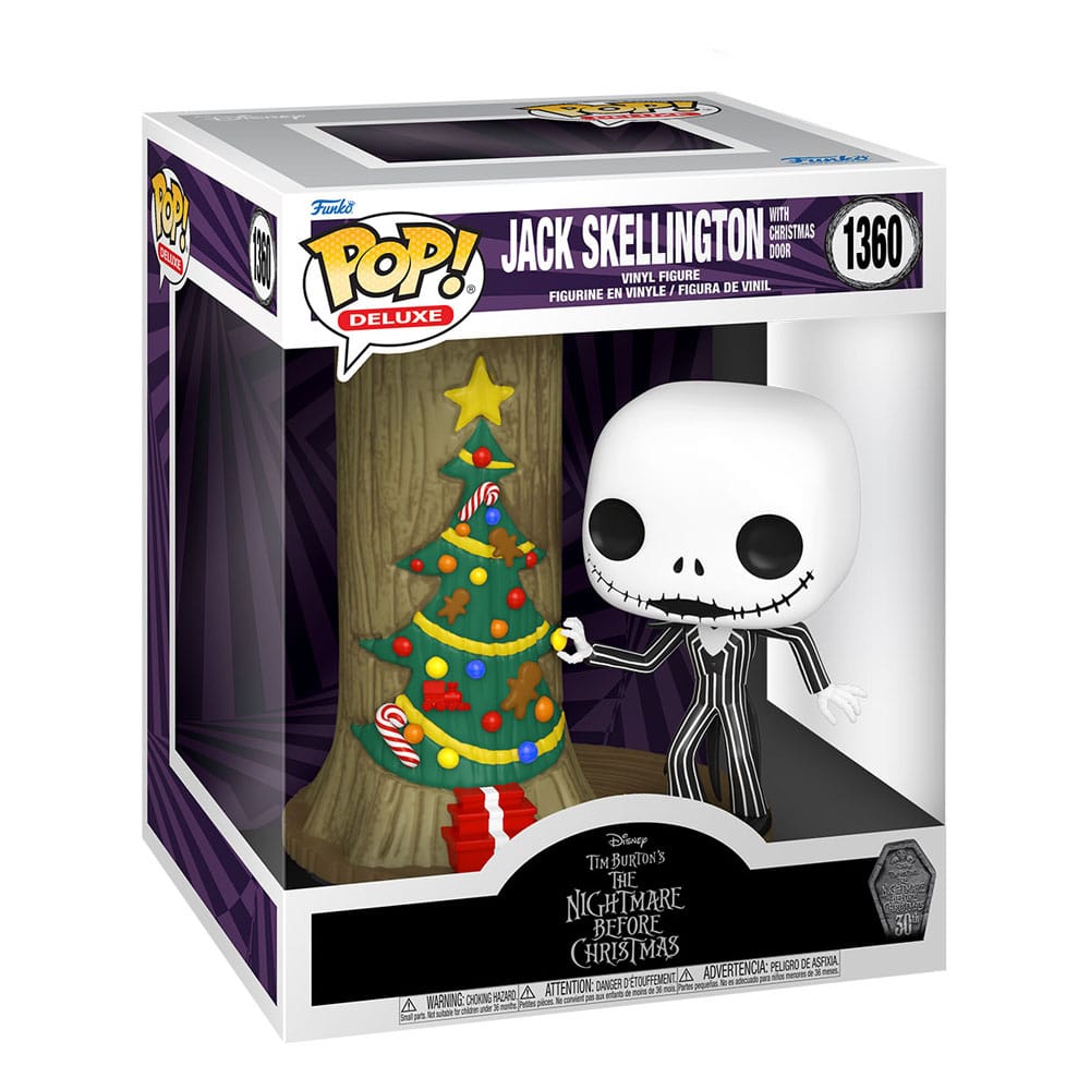 Nightmare before Christmas 30th Funko POP! Deluxe Vinyl Figure 1360 Jack w/C.Town Door 9 cm