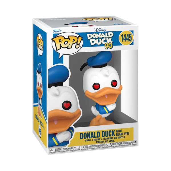 Disney DD 90th Anniversary Funko POP! Disney Vinyl Figure 1445 Donald Duck(heart eyes) 9 cm