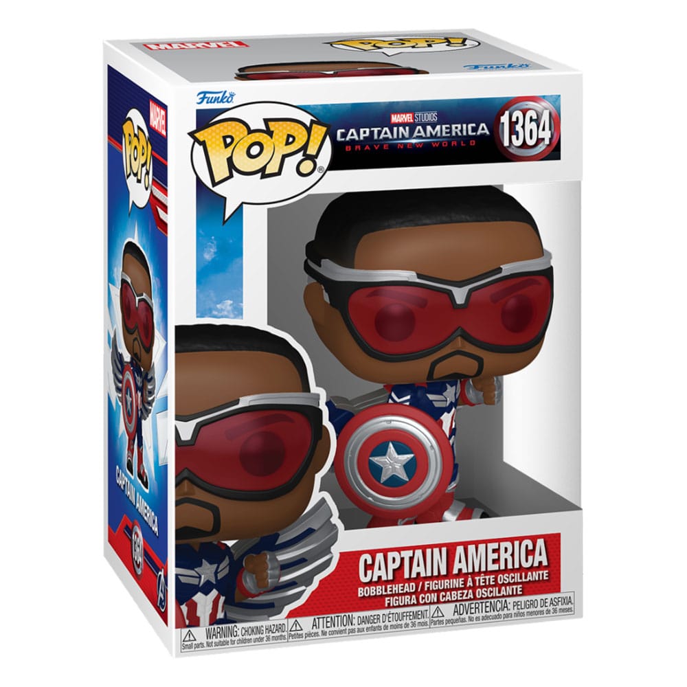 Captain America Brave New World Funko POP! Movies Vinyl Figure 1364 Captain America Falcon 9 cm