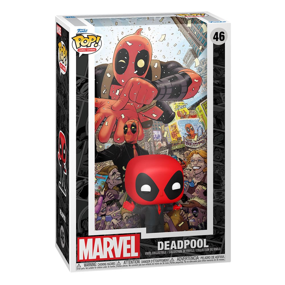 Marvel Funko POP! Comic Cover Vinyl Figure Deadpool (2025) #1 Deadpool in Black Suit 9 cm