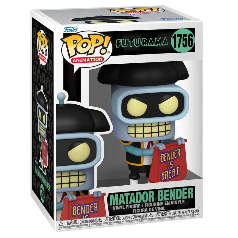 Futurama Funko  Pop! Animation Vinyl 1756 Figure Bender (Matador) 9 cm