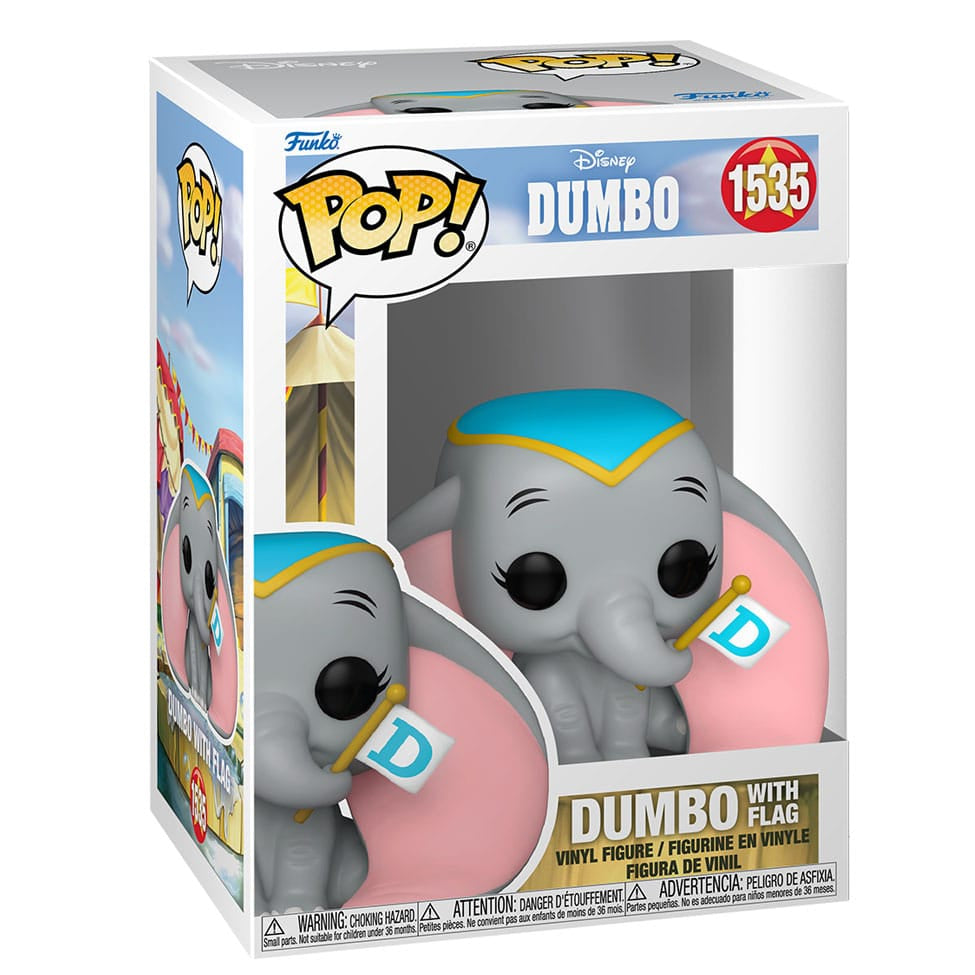 Dumbo Funko POP! Disney Vinyl Figure 1535 Dumbo w/flag 9 cm