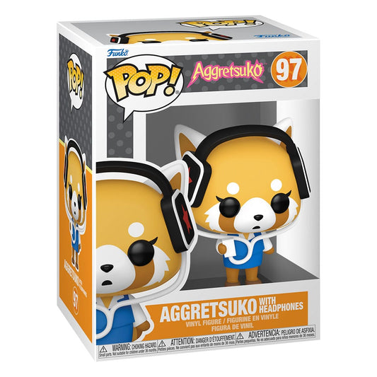 Sanrio Funko POP! Animation Vinyl Figure 97 Aggretsuko with HEADPHONES 9 cm