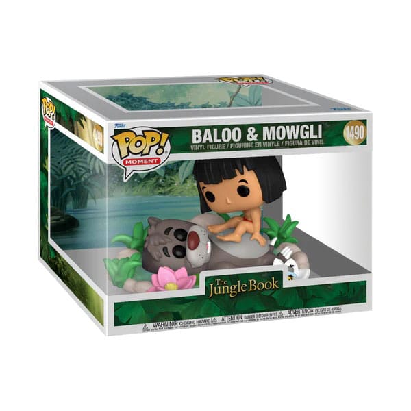 The Jungle Book Funko POP Moments Vinyl Figures 1490 Baloo & Mowgli 11 cm