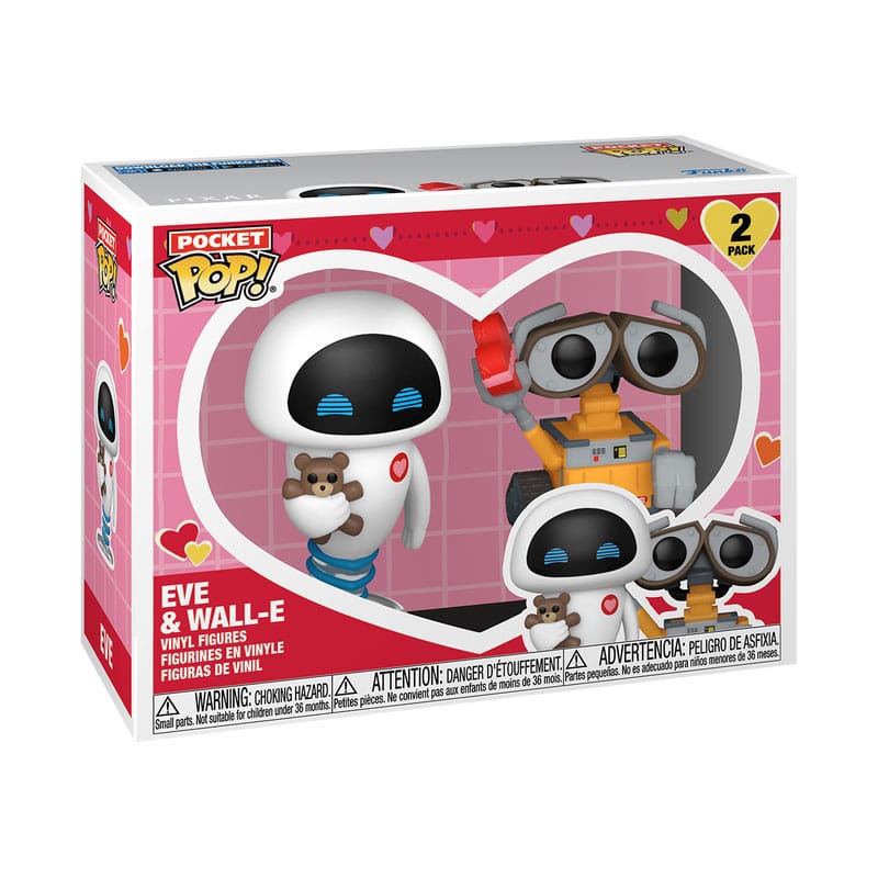 Wall-E Pocket Funko POP! Vinyl Figure 2-Pack Valentines 4 cm