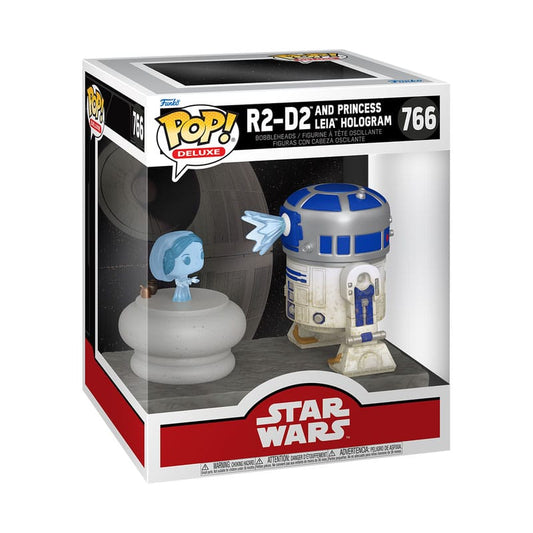 Star Wars Funko POP! Deluxe Vinyl Figure 766 R2-D2 with Leia 9 cm