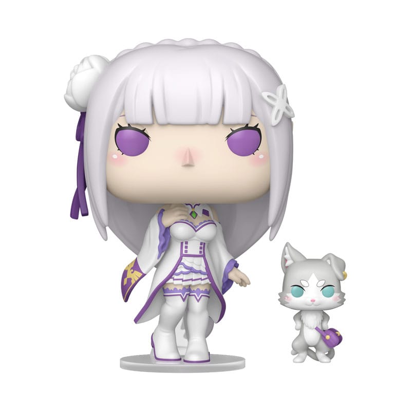 Re:Zero Funko POP!&Buddy Animation Vinyl Figures 2112 Emilia w/Puck 9 cm