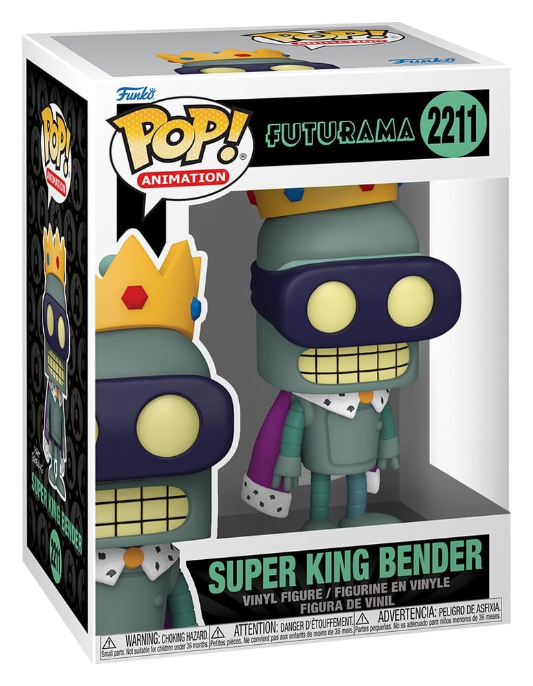 Futurama FUNKO POP! Animation Vinyl Figure 2211 Super King Bender 9 cm
