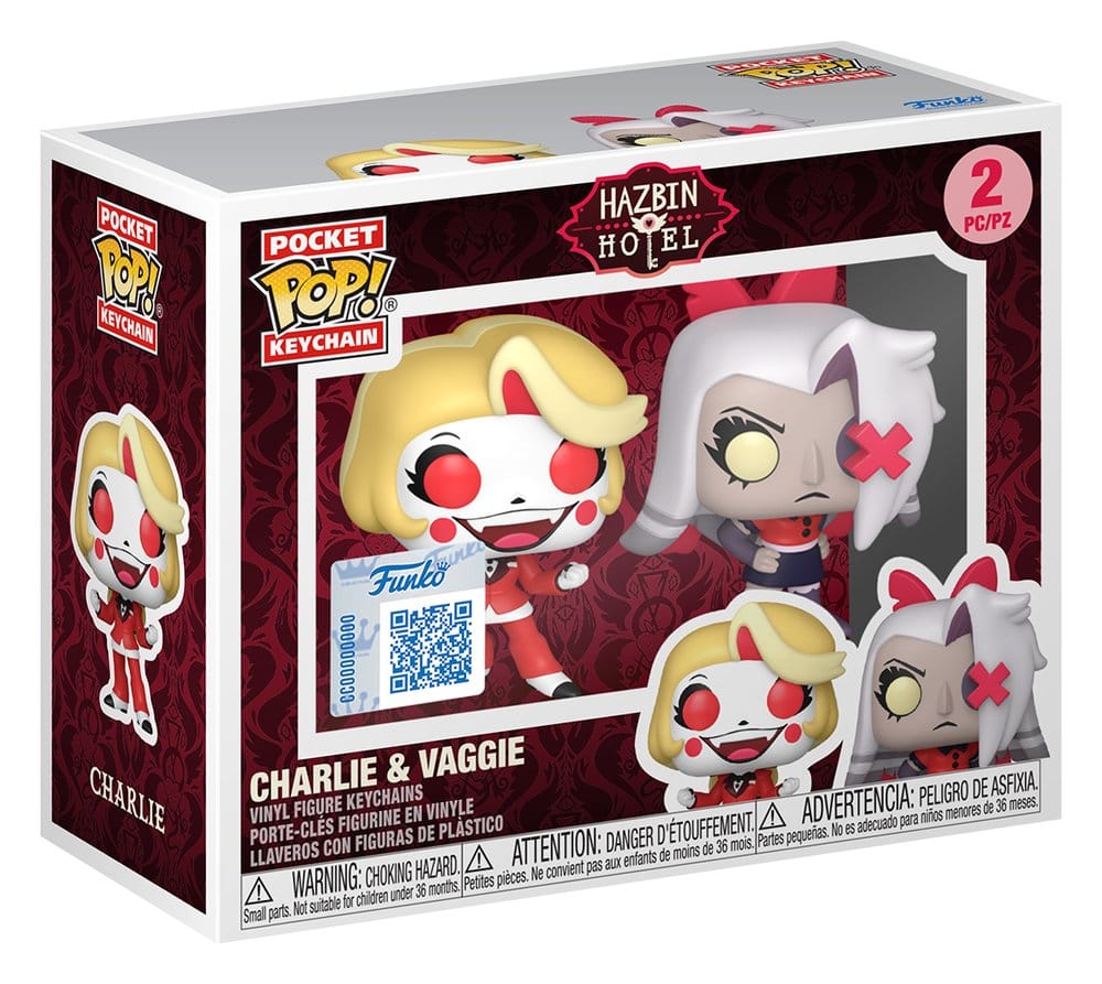 Hazbin Hotel Pocket FUNKO POP! Keychain 2-Pack Charlie & Vaggie 4 cm