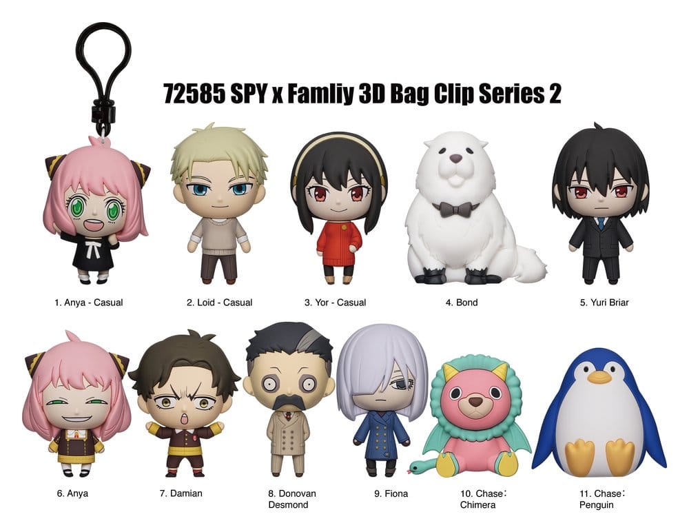 Spy x Family 3D PVC Bag Clips Series 2 Mystery Mini-figurine