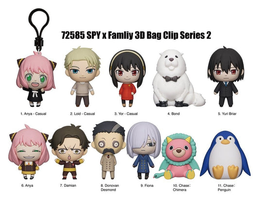 Spy x Family 3D PVC Bag Clips Series 2 Mystery Mini-figurine