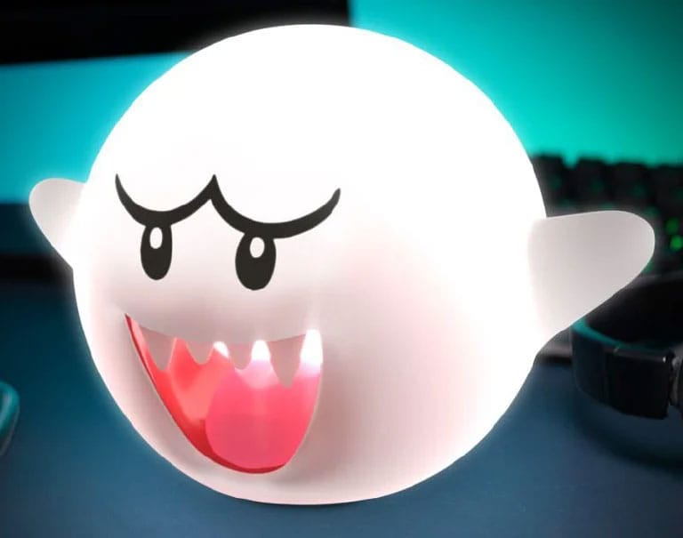 Super Mario: Boo Light with Sound Lampada Super Mario