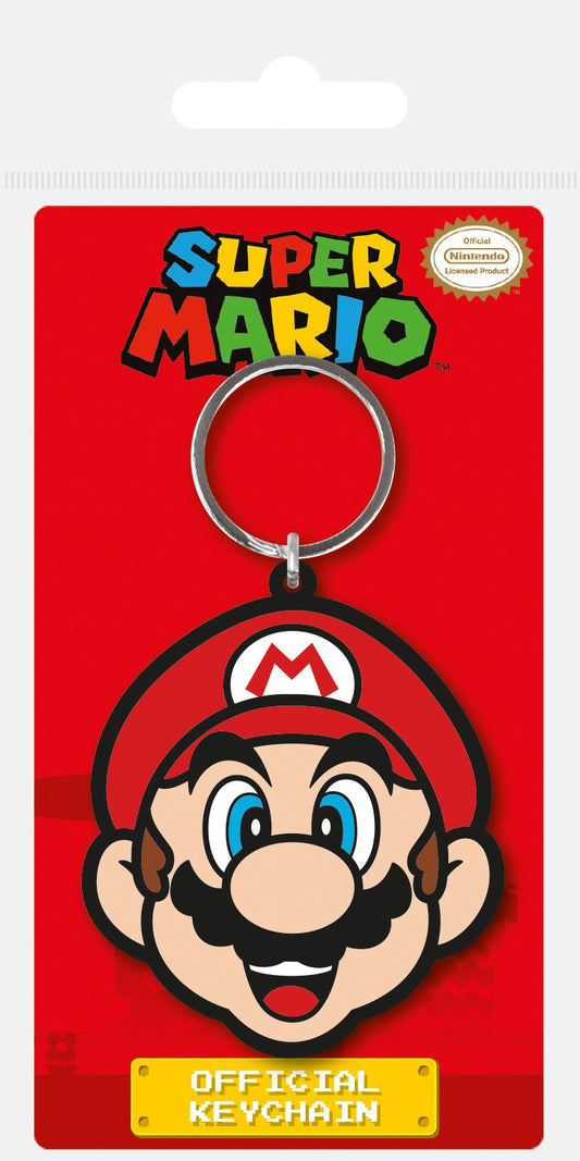 Super Mario Rubber Keychain Portachiavi Mario 6 cm