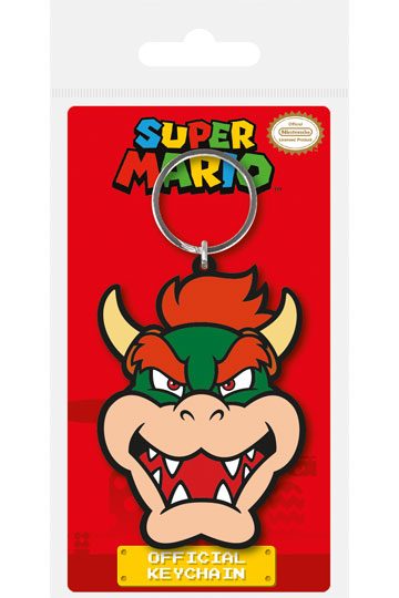 Super Mario Rubber Keychain Portachiavi Bowser 6 cm