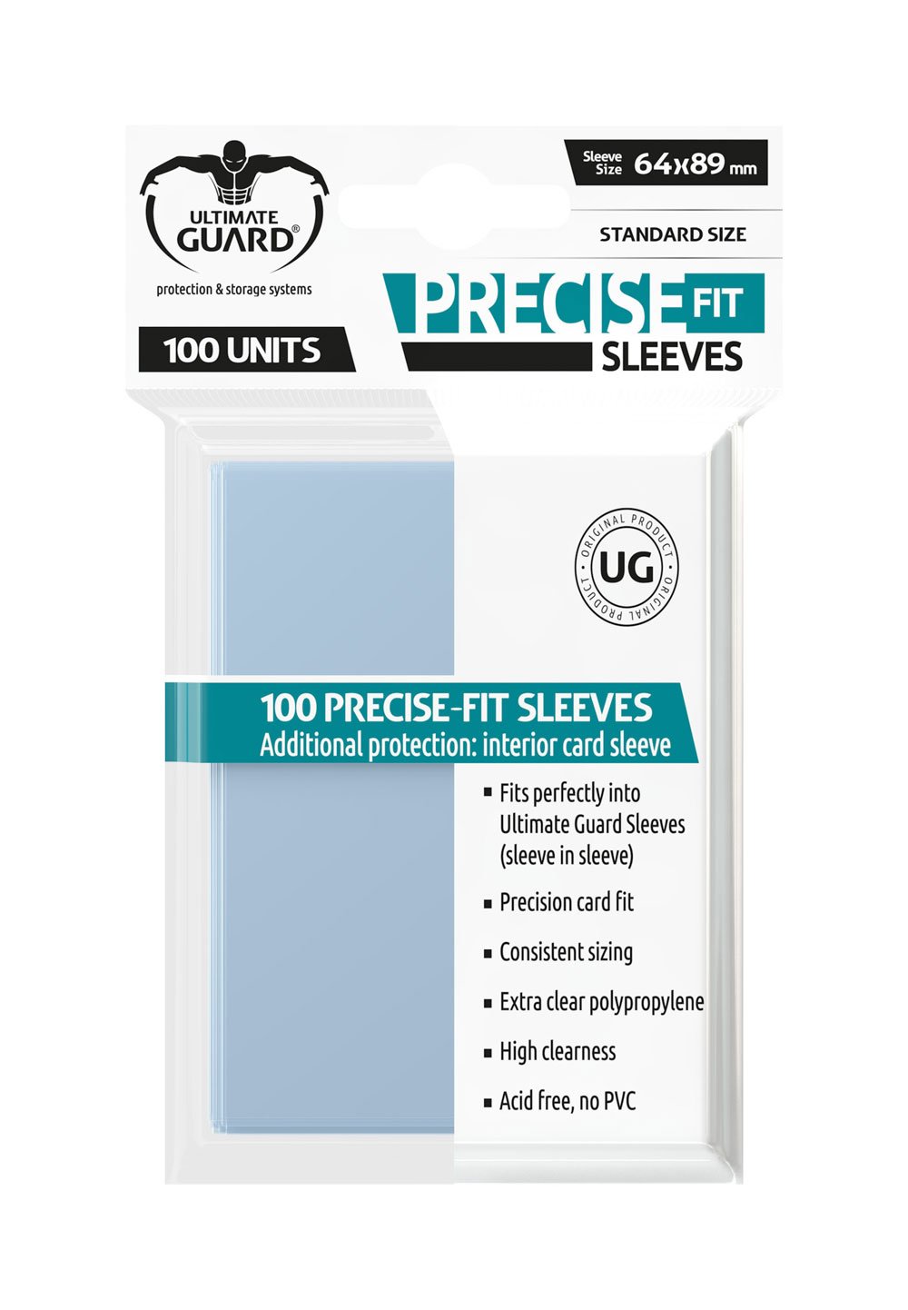 Ultimate Guard Precise - Fit Sleeves Standard Size Transparent (100) Buste protettive
