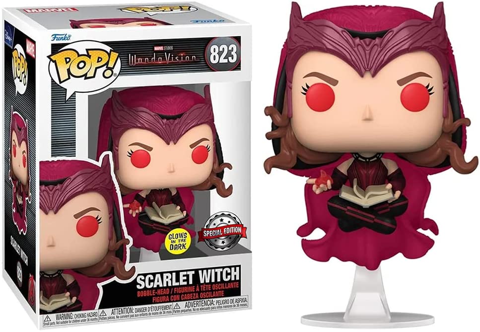 Marvel WandaVision Funko POP! TV Vinyl Figure 823 Scarlet Witch 9 cm - GLOWS IN THE DARK SPECIAL EDITION