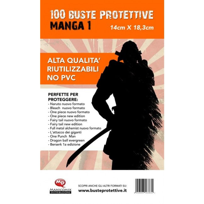 100 BUSTE PROTETTIVE MANGA 1 (14,0 X 18,3)