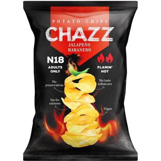 Chazz Potato Chips with Jalapeno & Habanero Pepper – Chips Piccanti 90 G