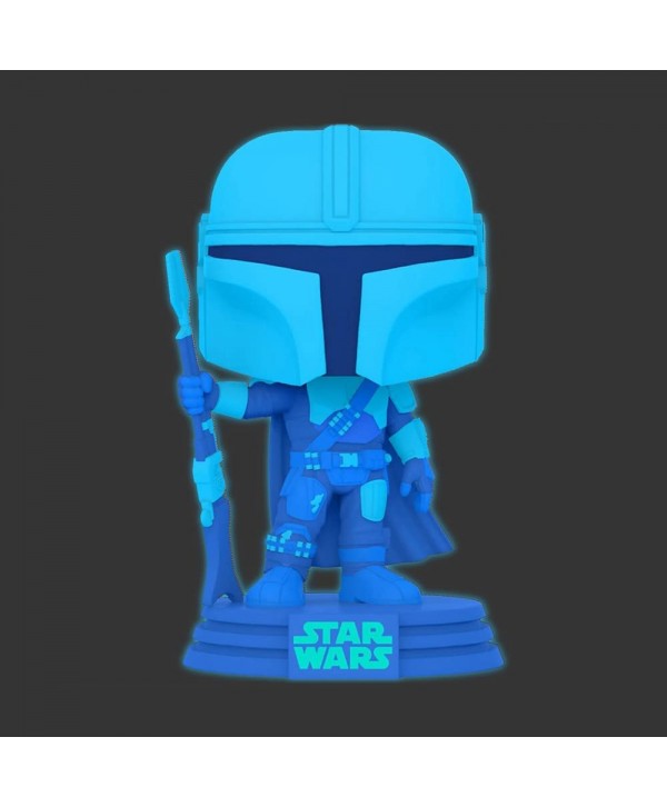 Star Wars The Mandalorian Funko POP! Vinyl Figure 345 The Mandalorian 9CM - Special Edition GLOWS IN THE DARK