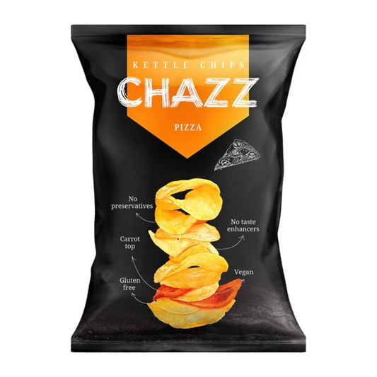 Chazz Potato Chips with Carrot Pizza Flavour – Chips alla pizza