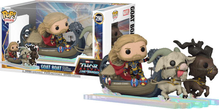 Thor: Love & Thunder Funko POP! Rides Super Deluxe Vinyl Figure 290 Thor & Goat Boat 13 cm