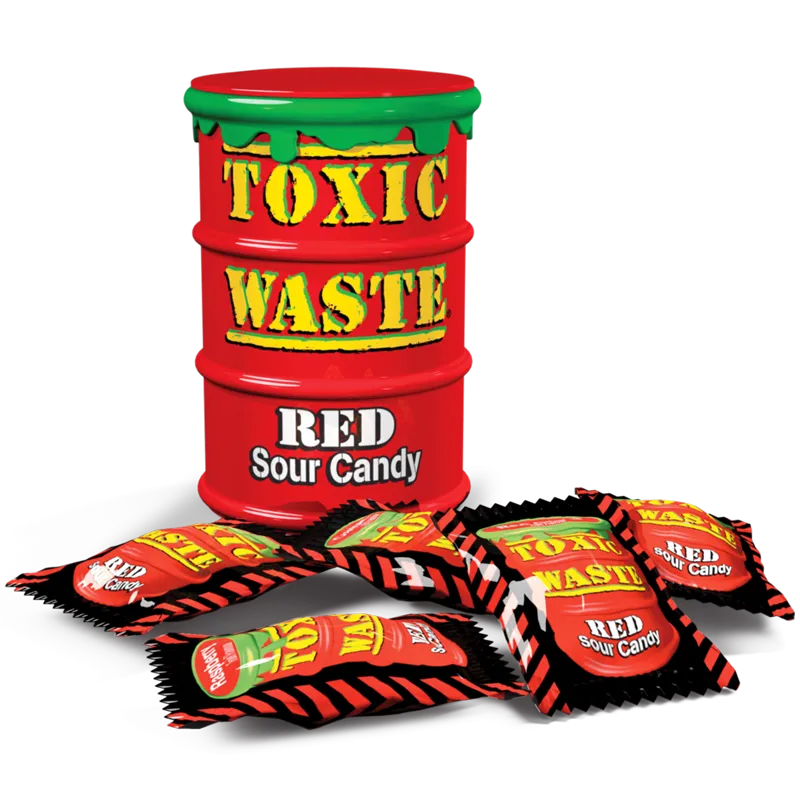 Toxic Waste Sour Candy Red Caramelle