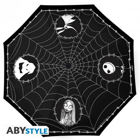 ABYUMB008 - NIGHTMARE BEFORE CHRISTMAS - OMBRELLO JACK SKELETRON & SPIDER WEBS