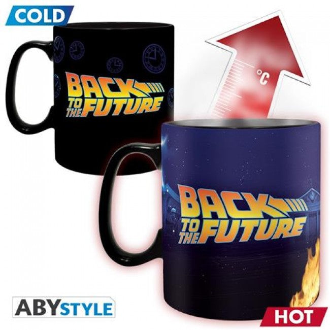 ABYMUG875 - BACK TO THE FUTURE - TAZZA HEAT CHANGE 460ML - TIME MACHINE