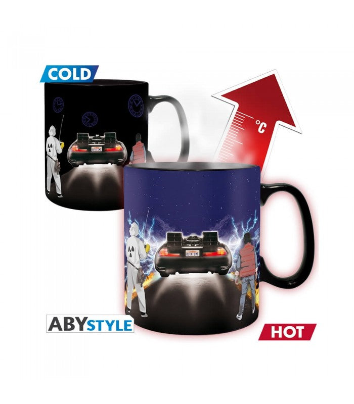 ABYMUG875 - BACK TO THE FUTURE - TAZZA HEAT CHANGE 460ML - TIME MACHINE