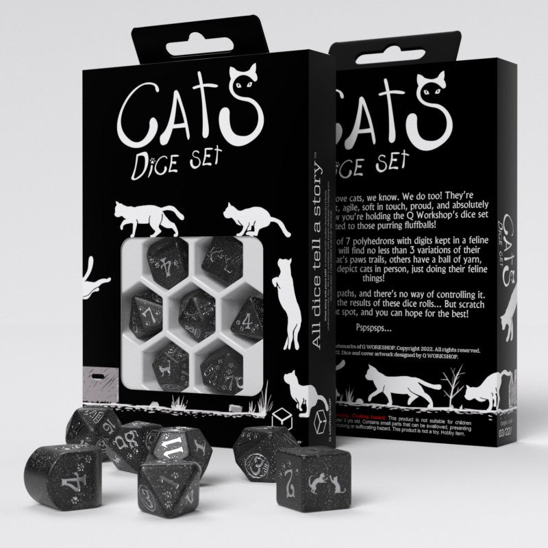 RCAT05 - SET 7 DADI - CATS MODERN DICE SET: WAFFLE