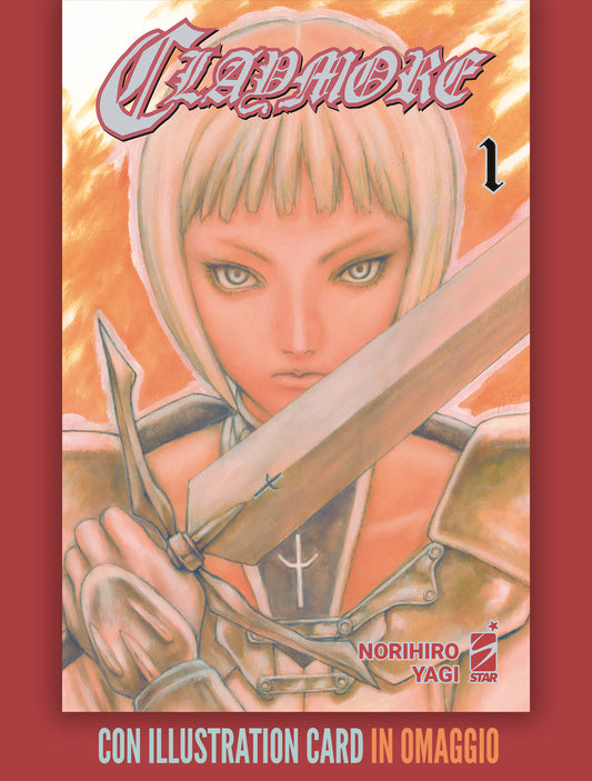 CLAYMORE NEW EDITION n. 1 CON ILLUSTRATION CARD DI "ARIADNE IN THE BLUE SKY"