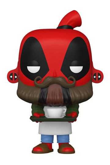 Marvel Deadpool 30th Anniversary POP! Vinyl Figure 775 Coffee Barista Deadpool 9 cm