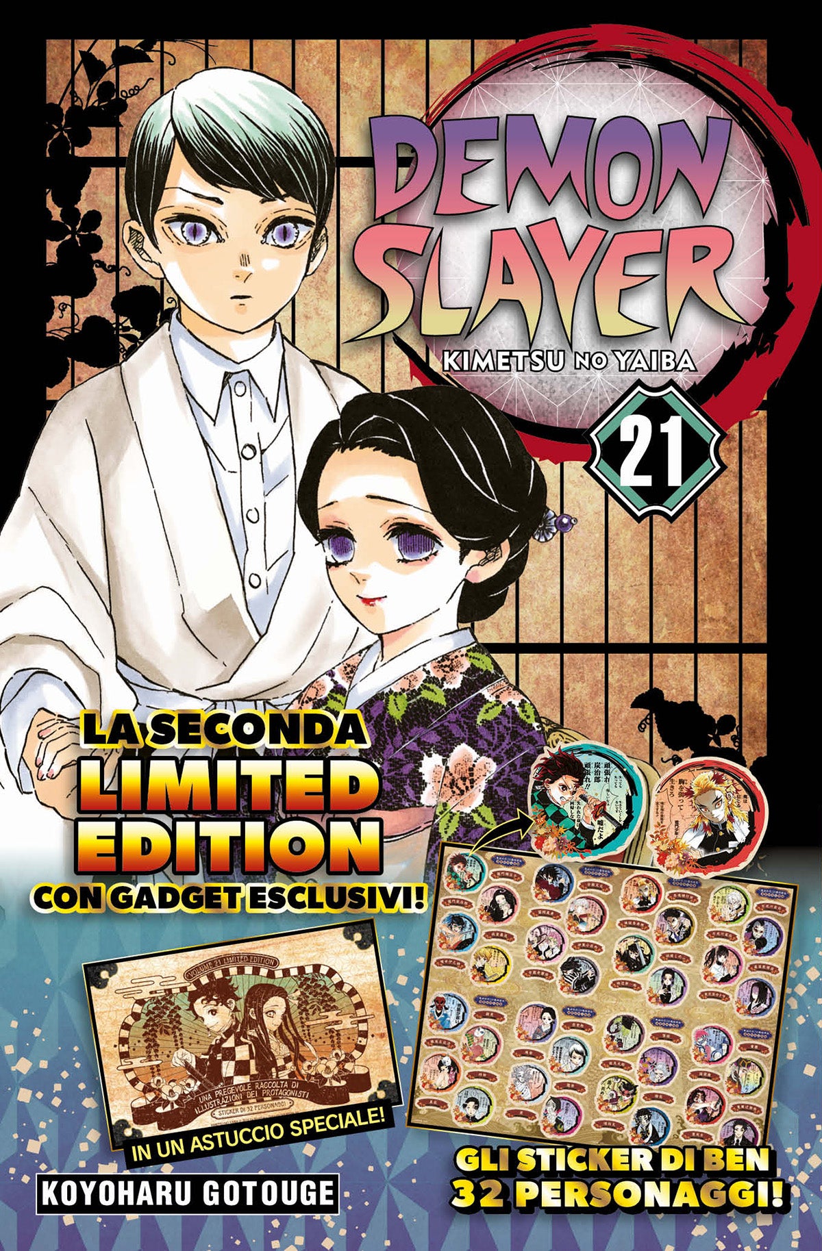 DEMON SLAYER - KIMETSU NO YAIBA 21 LIMITED EDITION CON SET DI STICKER
