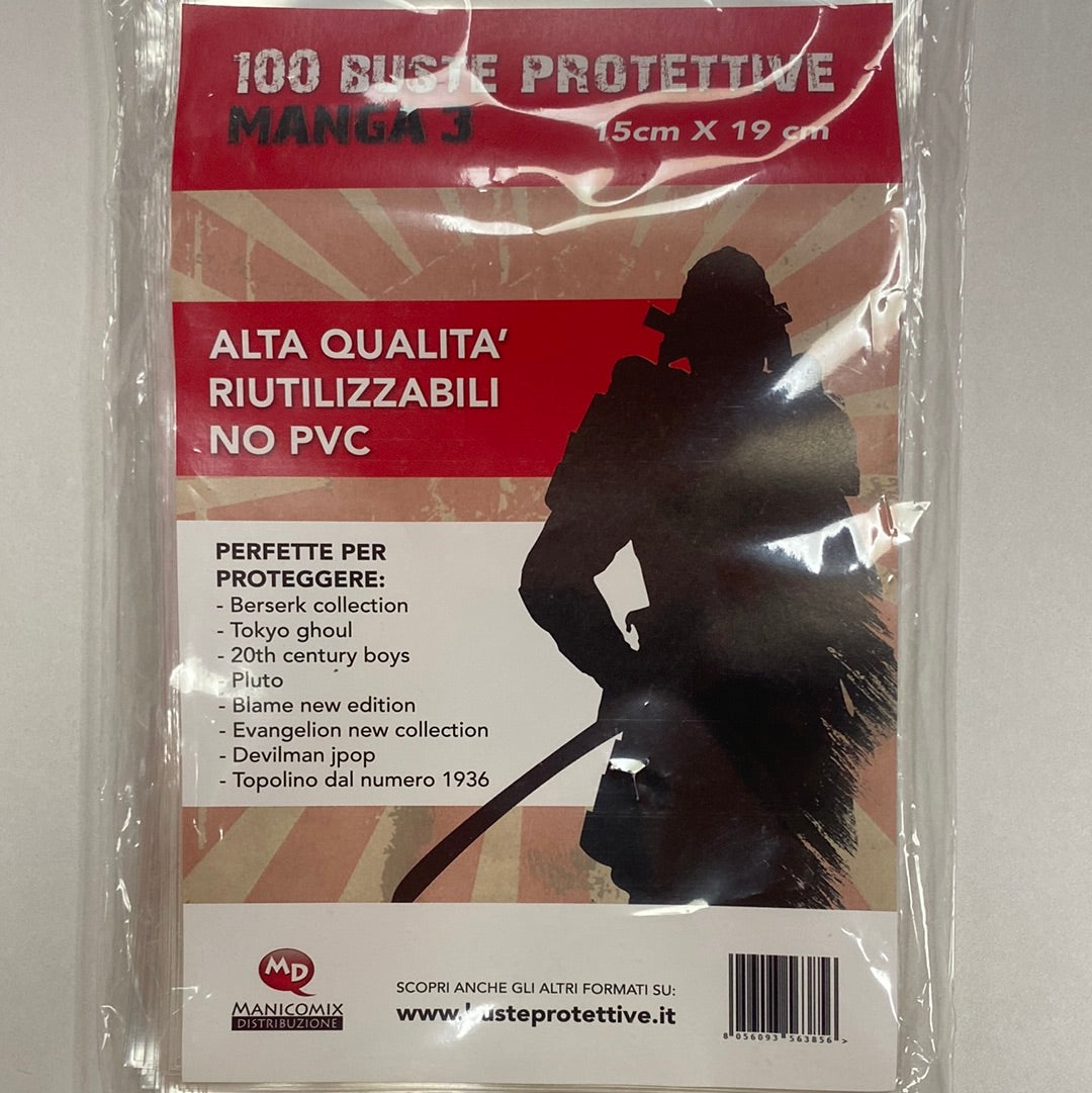 100 BUSTE PROTETTIVE MANGA 3 (15 X 19)