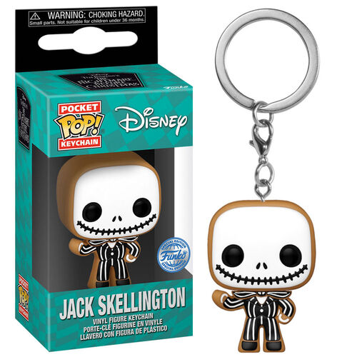 DISNEY - NIGHTMARE BEFORE CHRISTMAS - POP FUNKO VINYL KEYCHAIN - JACK (GINGERBREAD) 4CM