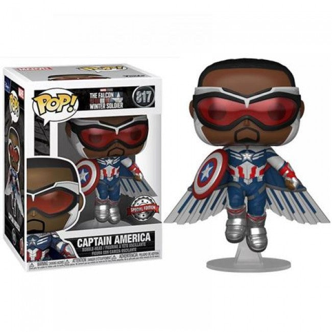 The Falcon and the Winter Soldier POP! Vinyl Figure 817 Captain America (EXCL) 9cm