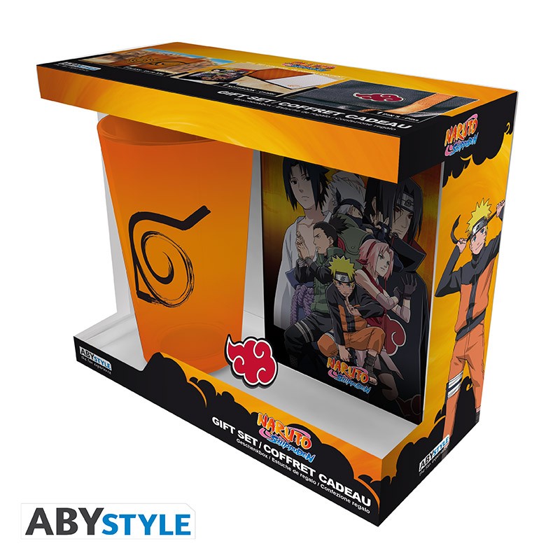 ABYPCK210 - NARUTO - BICCHIERE 290ML + SPILLA + NOTEBOOK NARUTO