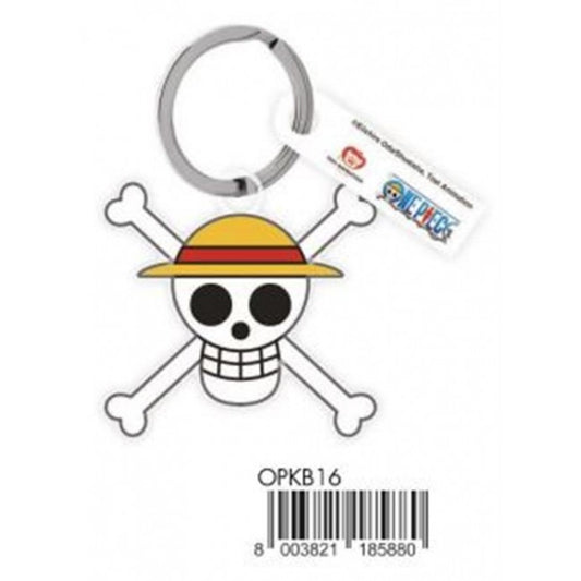 OPKB16 - ONE PIECE - PORTACHIAVI - LOGO SKULL LUFFY