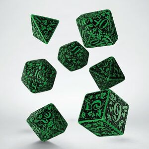 SET 7 DADI FOREST 3D GREEN BLACK