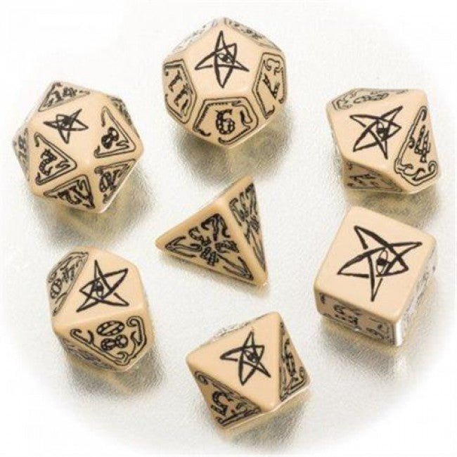 SCTH18 - SET 7 DADI CALL OF CTHULHU BEIGE/NERO - 54984