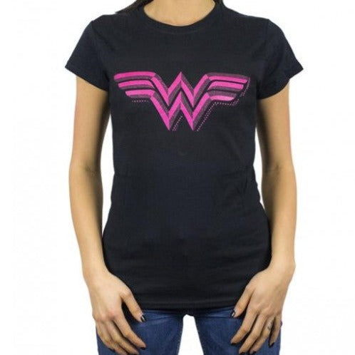 T-SHIRT WONDER WOMAN DONNA LOGO CLASSIC S