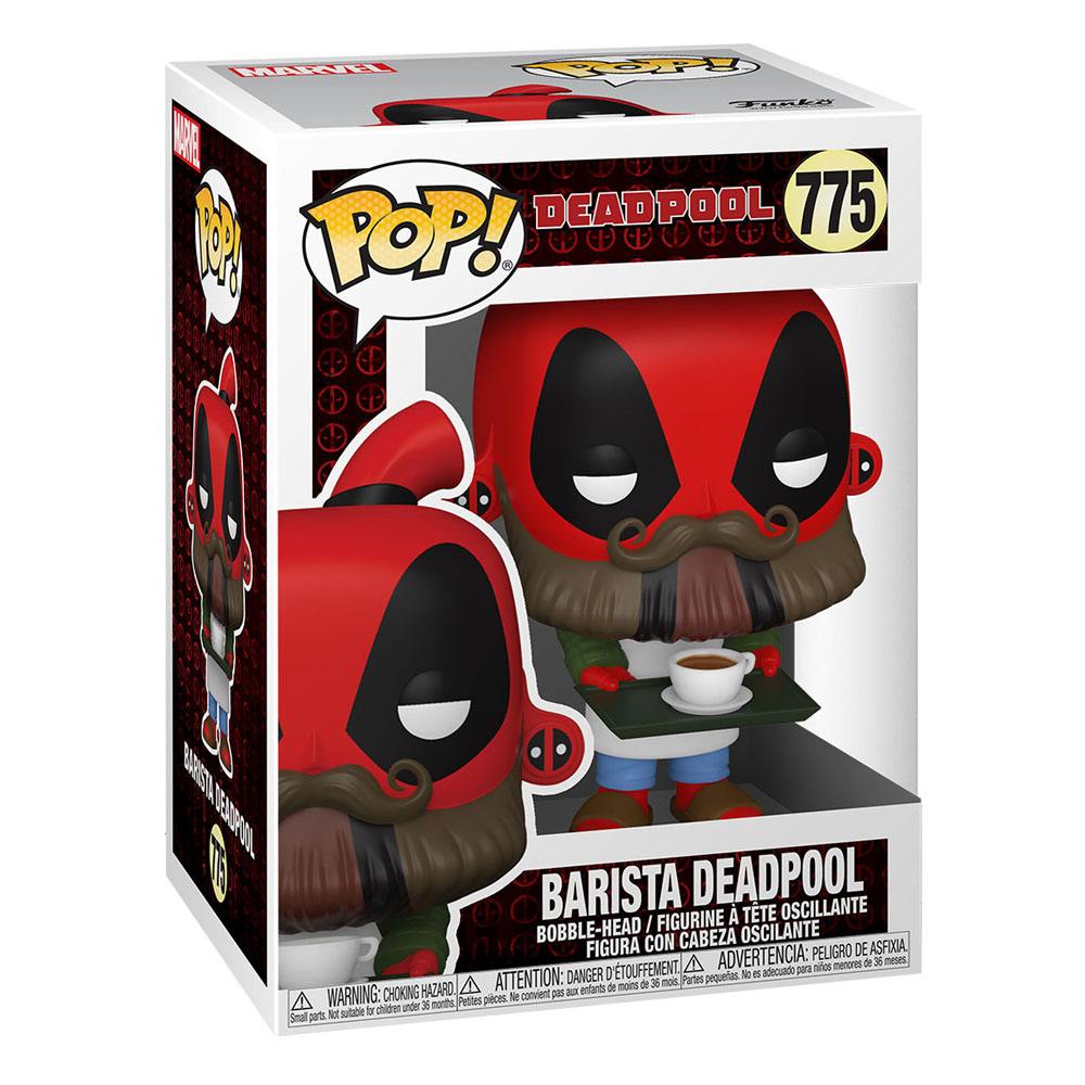 Marvel Deadpool 30th Anniversary POP! Vinyl Figure 775 Coffee Barista Deadpool 9 cm