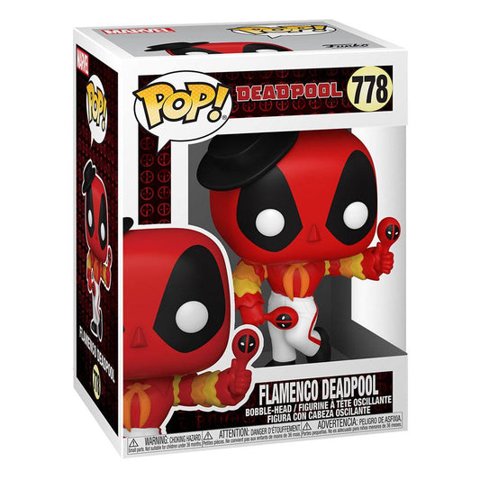 Marvel Deadpool 30th Anniversary Funko POP! Vinyl Figure 778 Flamenco Deadpool 9 cm Figure POP! Marvel