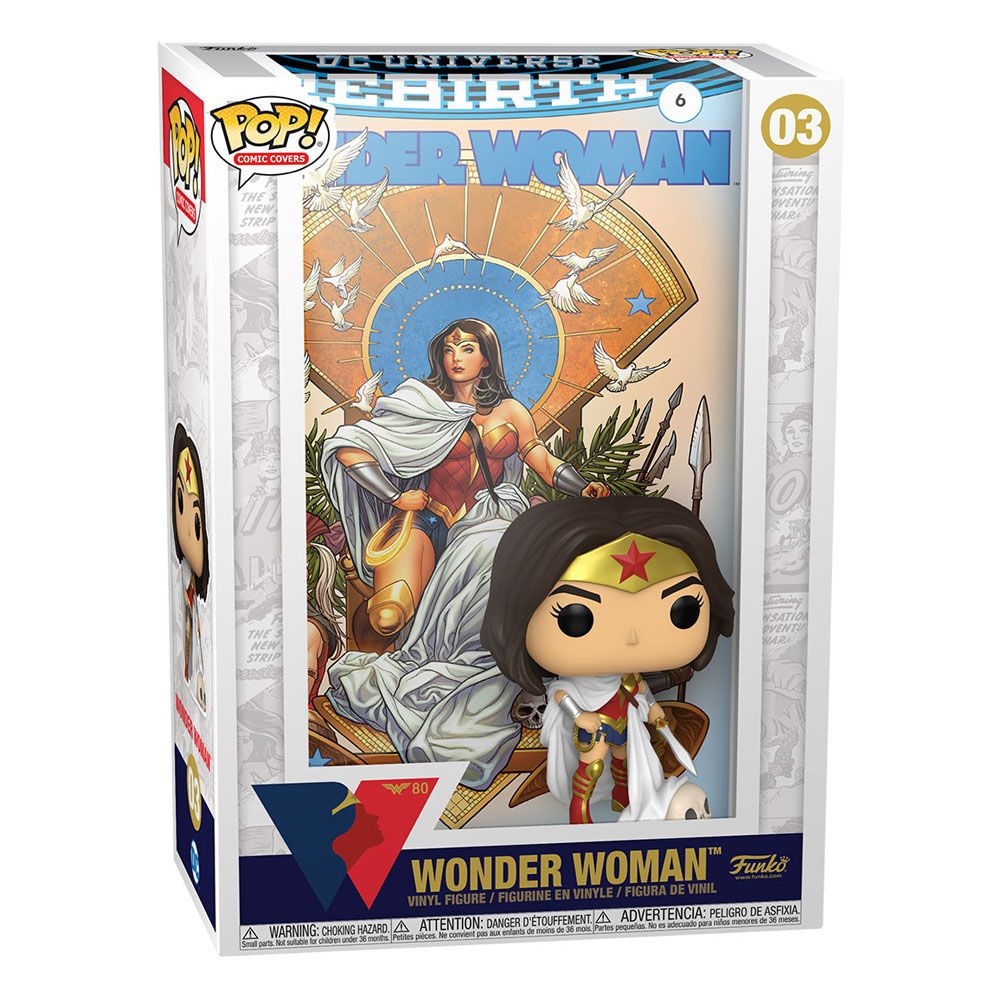 DC Rebirth Funko POP! Comic Cover Vinyl Figure 03 80th Wonder Woman (Rebirth) On Throne 9 cm