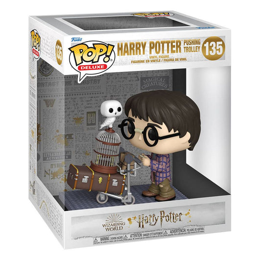 Harry Potter Funko POP! Deluxe Vinyl Figure 135 Harry Pushing Trolley 9 cm