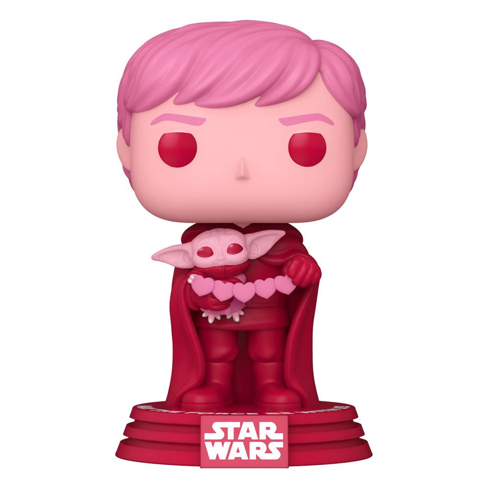 Star Wars Valentines Funko POP! Star Wars Vinyl Figure 494 Luke Skywalker with Grogu 9 cm