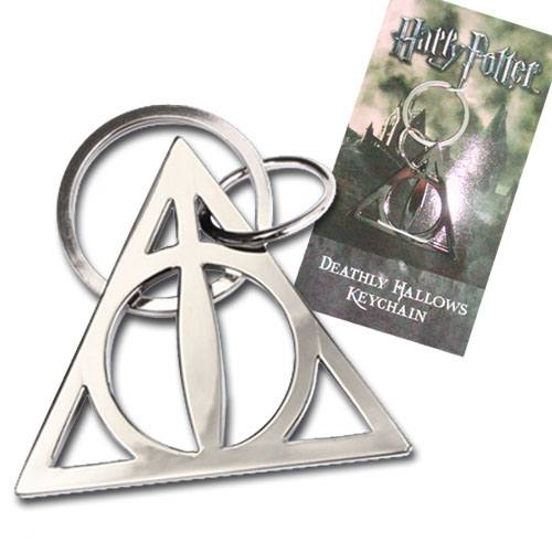 Portachiavi in metallo Harry Potter Doni della Morte 5 cm